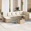vidaXL Set di divani con cuscino 8 pcs Beige polyrattan