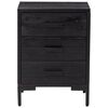 vidaXL Comodino Nero 40x30x55 cm Legno Massello di Pino Riciclato