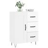 vidaXL Credenza 69,5x34x90 cm in Legno Multistrato Bianco Lucido