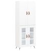 vidaXL Credenza Bianca 69,5x34x180 cm in Legno Multistrato