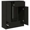 vidaXL Credenza con Cassetti e Ante Rovere Nero 73x31x90 cm