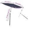 vidaXL Estensione Tendalino a T Blu Marino 170x208x(115-183) cm