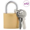 vidaXL U Lock con Chiavi 12 pcs Ottone Ferro