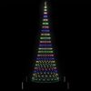 vidaXL Albero di Natale LED con 455 LED Multicolore 184.5 cm Metallo