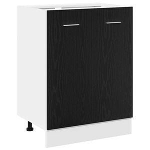 vidaXL Mobile Base Rovere Nero 60x46x81,5 cm Legno Ingegnerizzato