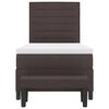 vidaXL Letto a molle con materasso Marrone Scuro 100 x 200 cm Tessuto