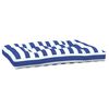 vidaXL Cuscino per Pallet Strisce Bianche e Blu 120x80x12cm in Tessuto