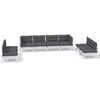 vidaXL Set Salotto da Giardino con Cuscini 8 pz Legno Massello di Pino