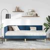 vidaXL Struttura Letto Angolare con Materasso Altro 2 pcs Blu Tessuto
