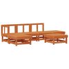 vidaXL Set Lounge da Giardino 6 pcs Marrone Cera