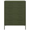 vidaXL Credenza Verde Oliva 68x39x89 cm in Acciaio