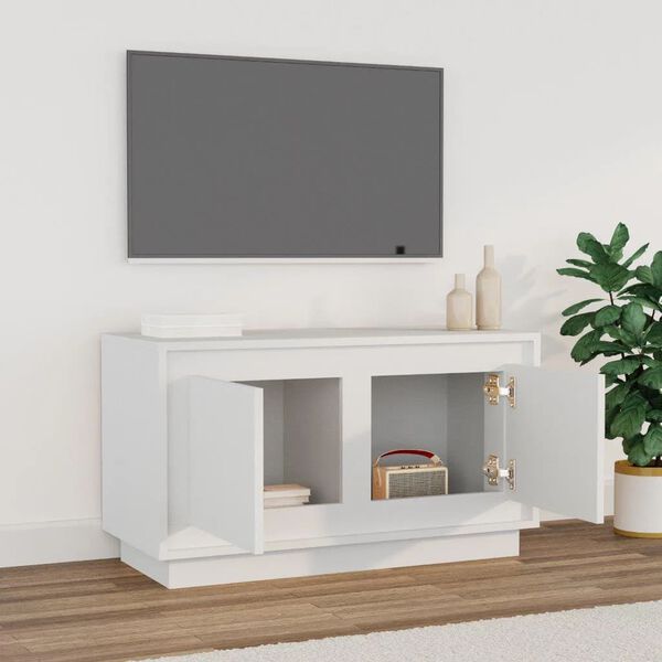 vidaXL Mobile Porta TV Bianco 80x35x45 cm in Legno Multistrato