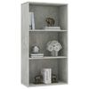vidaXL Libreria 3 Ripiani Grigio Cemento 60x30x114cm Legno Multistrato