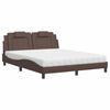 vidaXL Letto Viana con Materasso Marrone 160x200cm in Similpelle