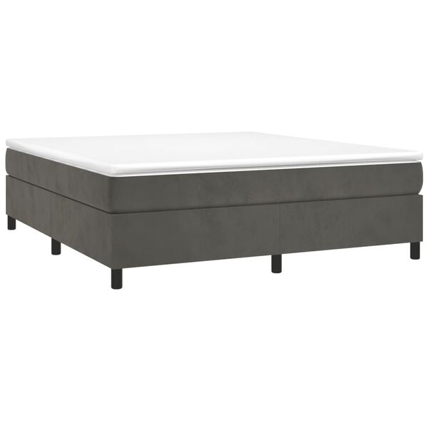 vidaXL Struttura Letto a Rete a Molle Grigio Scuro 180x200 cm Velluto