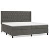 vidaXL Giroletto a Molle con Materasso Grigio Scuro 200x200 cm Velluto