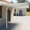 vidaXL Set Pali per Tenda da Sole Bianco 450x245 cm Ferro