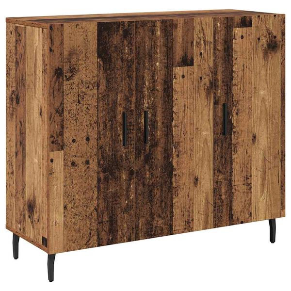 vidaXL Credenza Legno vecchio 90 x 34 x 80 cm Legno multistrato