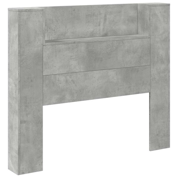 vidaXL Testiera Grigio cemento 120 x 16,5 x 103,5 cm Legno multistrato