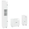 vidaXL Set di armadietti da bagno in 3 pezzi EDE Bianco Lucido