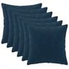 vidaXL Federa 6 pz HEERLEN Blu 30 x 30 cm Fleece in microfibra