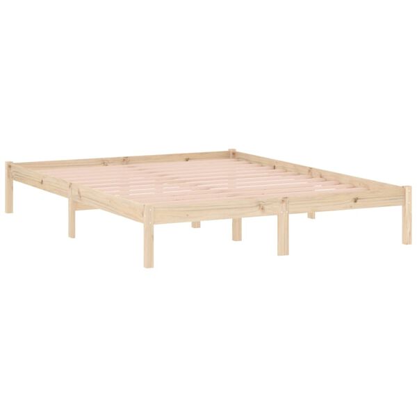 vidaXL Giroletto senza Materasso 152x203 cm in Legno di Pino Queen