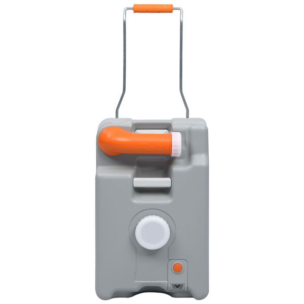 vidaXL Serbatoio d'Acqua con Ruote per Campeggio 25 L Grigio