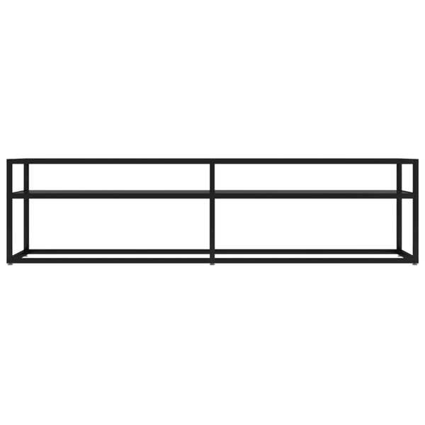vidaXL Mobile Porta TV Nero 160x40x40,5 cm in Vetro Temperato