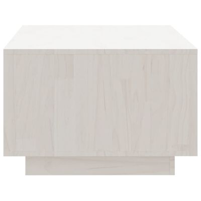 vidaXL Tavolino da Salotto Bianco 110x50x33,5cm Legno Massello di Pino