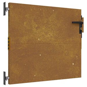 vidaXL Cancello da giardino 85x125 cm in acciaio Corten design quadrato
