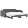 vidaXL Divano Letto Estraibile Materassi Grigio Scuro 80x200cm Tessuto