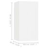 vidaXL Mobili Porta TV 4 pz Bianchi 30,5x30x60 cm in Legno Multistrato
