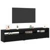 vidaXL Mobile TV 2 pcs Rovere Nero 195 x 35 x 40 cm Legno multistrato