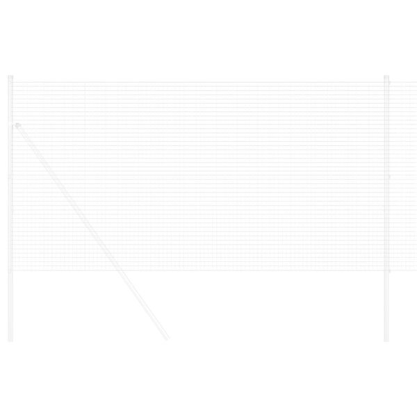 vidaXL Recinzione in Rete Saldato Argento 1.4 x 25 m