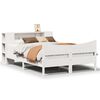 vidaXL Giroletto senza Materasso Bianco 140x200 cm Legno Massello Pino
