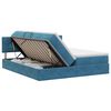 vidaXL Letto con Contenitore con testiera 2 pz Blu Scuro