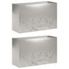 vidaXL Vaso da giardino 2 pz Argento 80 x 30 x 49 cm Acciaio Inox