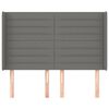 vidaXL Testiera ad Orecchio GrigioScuro 147x16x118/128cm inTessuto