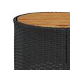 vidaXL Set Divani da Giardino Semicircolare 3 pz in Polyrattan Nero