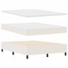 vidaXL Letto a molle Crema e Bianco 193 x 144 x 128 cm