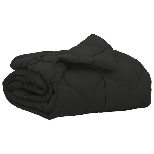 vidaXL Duvet Estivo Nero 220 x 140 cm Microfibra