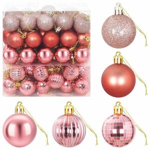 vidaXL Set di Palline di Natale 100 pz Rosa e ros&eacute; 4 cm Polistirolo
