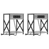 vidaXL Armadio da Notte 2 pz Grigio Sonoma 41 x 31 x 51 cm