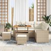 vidaXL Set Divano da Giardino 9 pcs Beige e Crema polyrattan