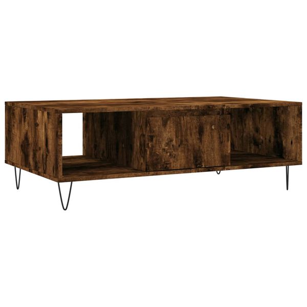 vidaXL Tavolino da Salotto Rovere Fumo 104x60x35 cm Legno Multistrato
