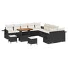 vidaXL Set Divano da Giardino 13 pcs Nero polyrattan