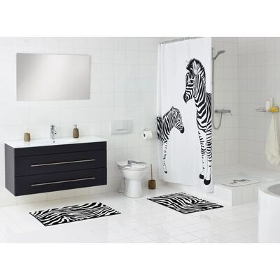 RIDDER Tappeto per Doccia Zebra 54x54 cm Bianco e Nero