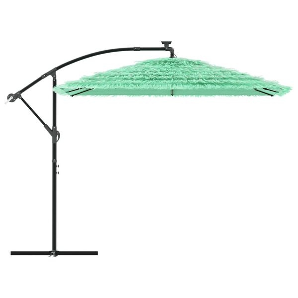 vidaXL Ombrellone da Giardino con Palo in Acciaio Verde 269x269x235 cm