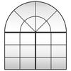 vidaXL Specchio da Parete Nero 100x110 cm Arco in Ferro