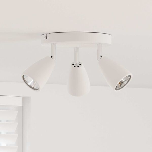 vidaXL Faretto da soffitto Bianco 19 x 19 x 14,5 cm Metallo